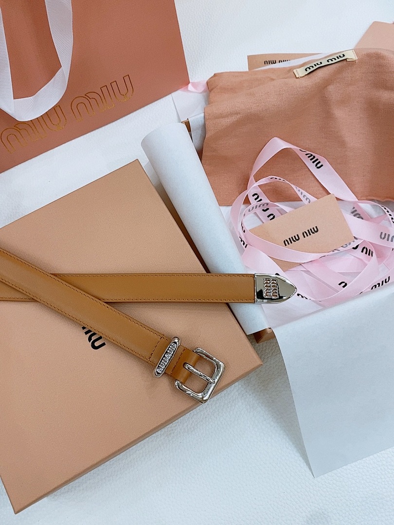 Miu Miu Cognac Leather Belt · RET1 — תמונה 13