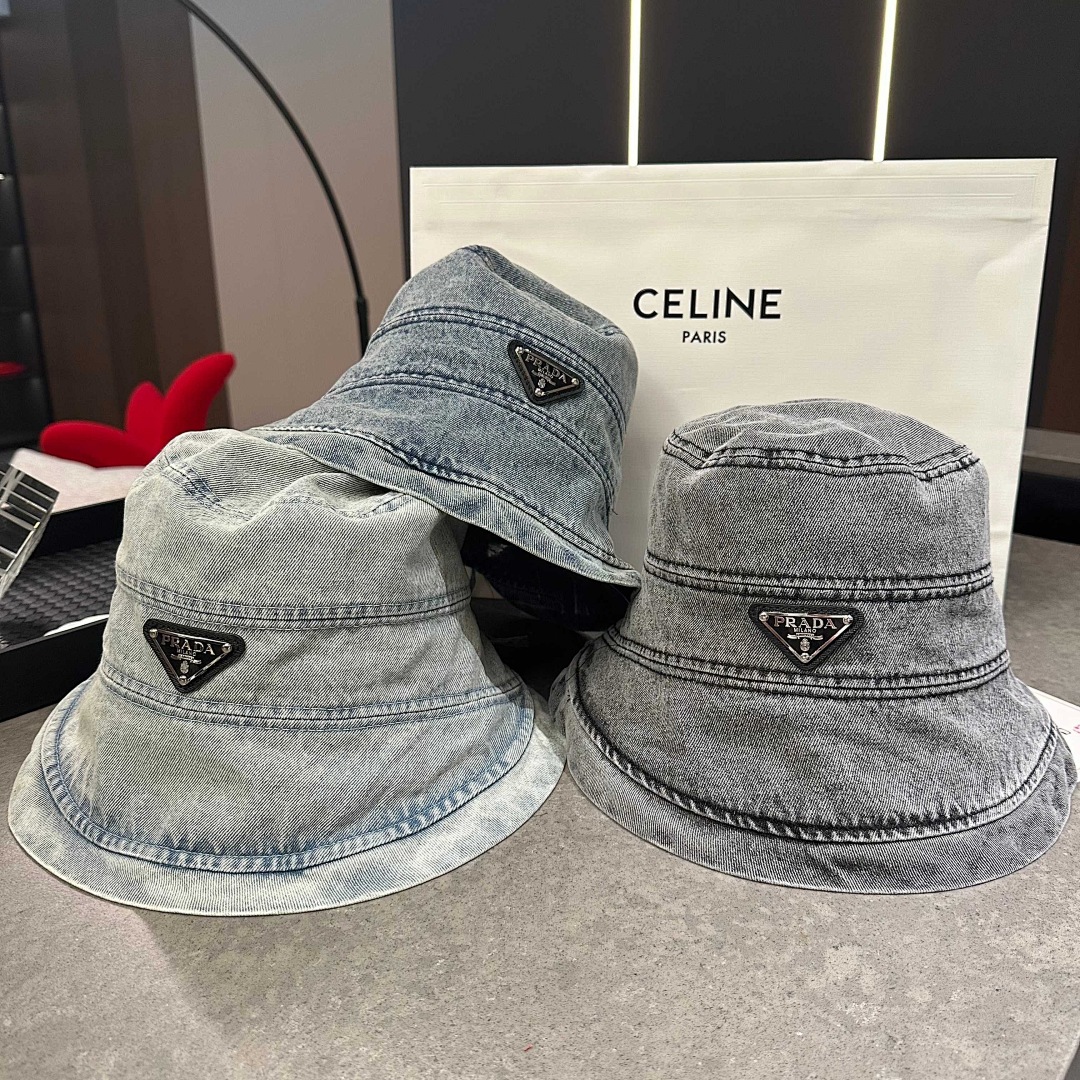 Prada Denim Bucket Hat · UF5197 — תמונה 3