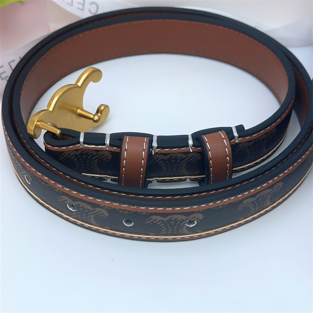 Celine Triomphe Belt 25MM · Y32B — תמונה 3