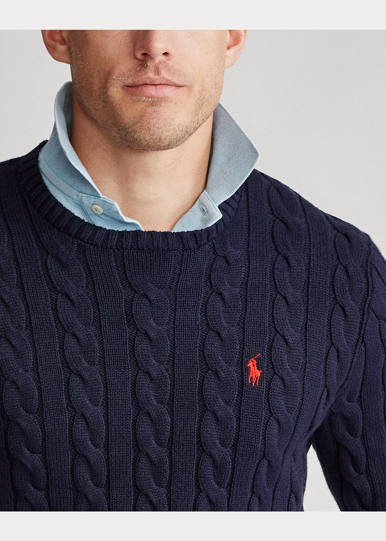 Ralph Lauren Cable-Knit Cotton Crewneck Sweater · TV41 — תמונה 14
