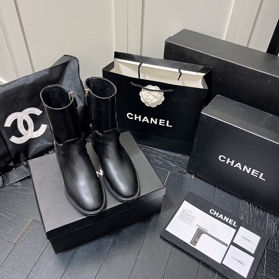 Chanel High Boots Calfskin Chain · T5E — תמונה 7