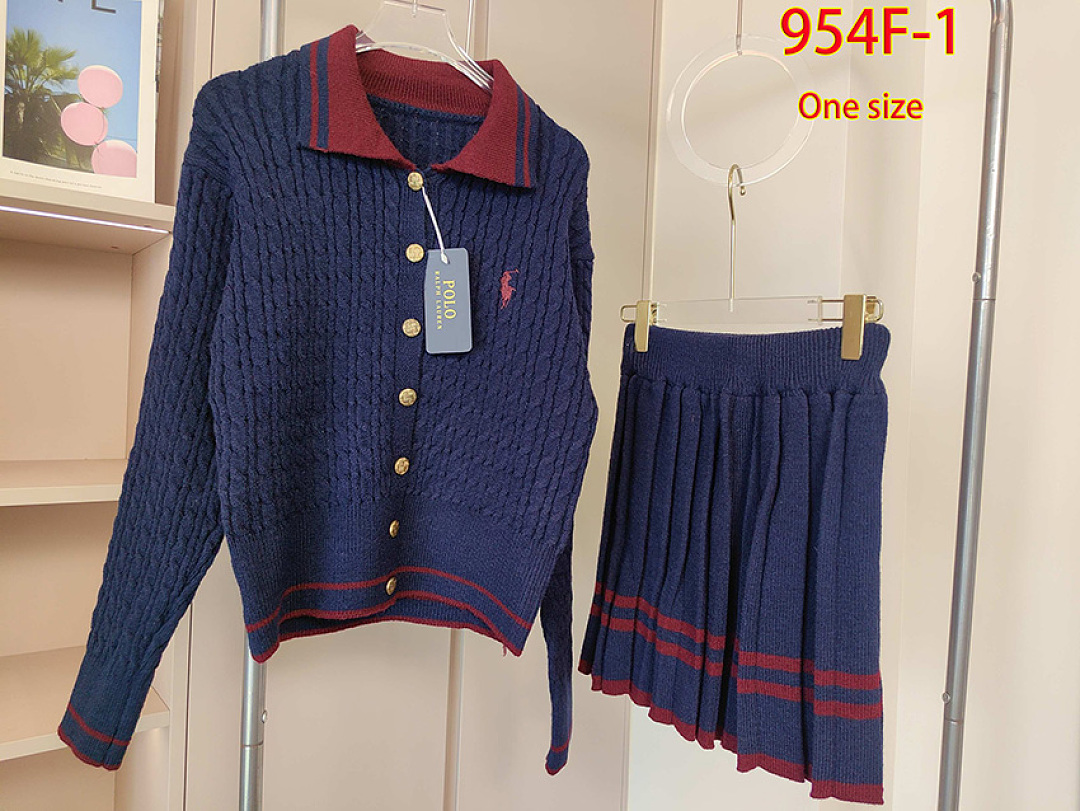 Ralph Lauren — סט קרדיגן וחצאית · 954F — תמונה 5