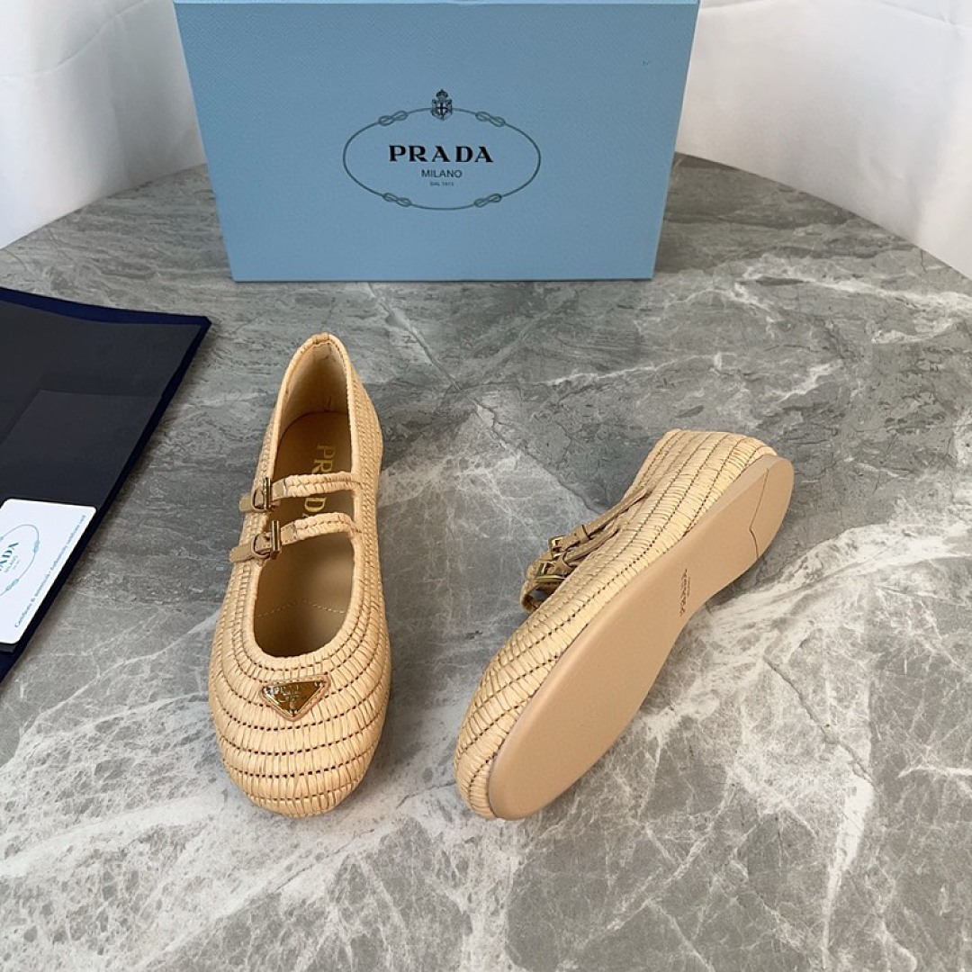 Prada Stuoia Raffia Mary Jane · X85X — תמונה 7