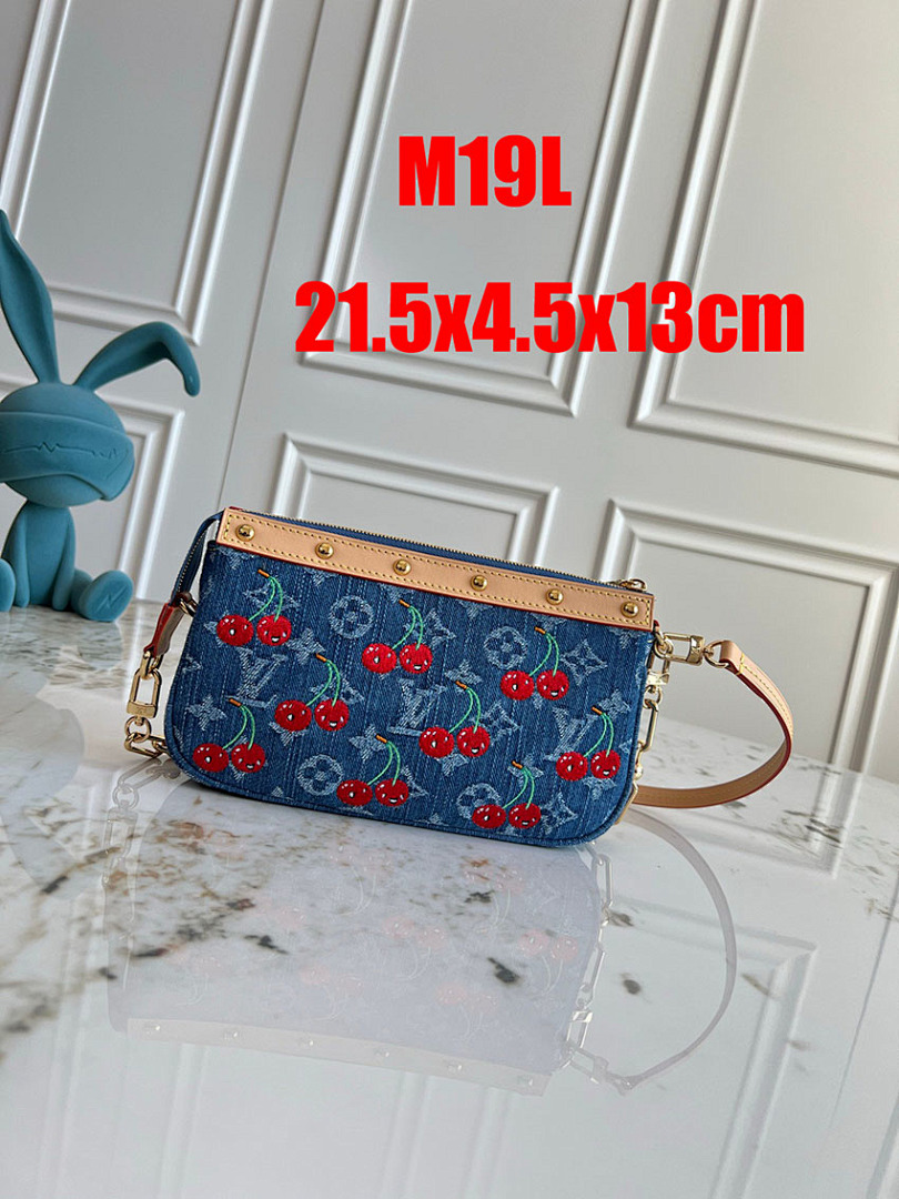 Louis Vuitton Pochette Accessoires Monogram Cerises Denim · M19L — תמונה 8