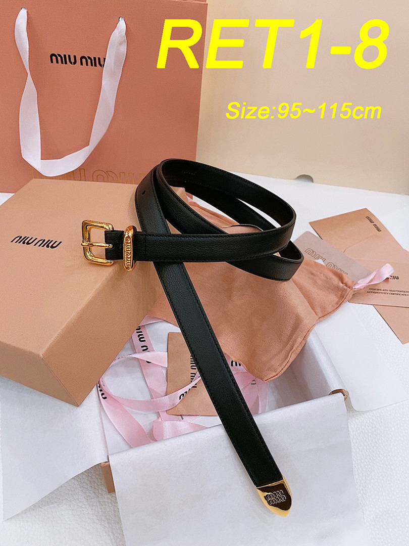 Miu Miu Cognac Leather Belt · RET1 — תמונה 2