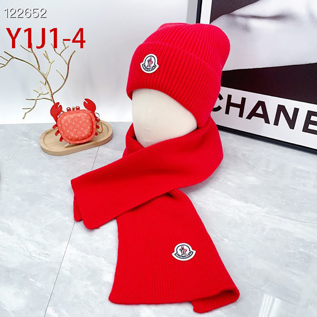 Moncler White Wool Beanie · Y1J1 — תמונה 11