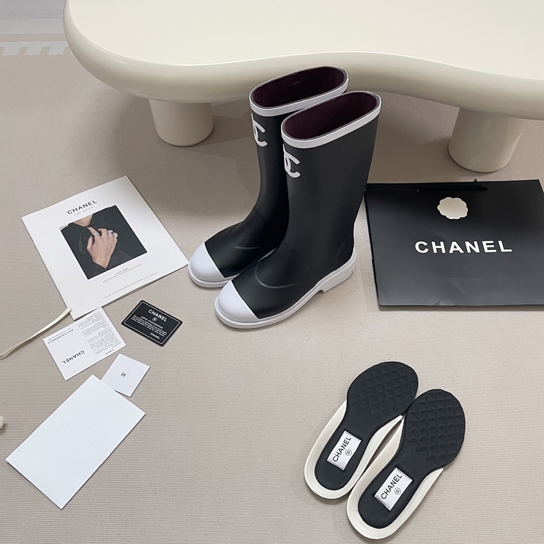 Chanel Caoutchouc CC High Boots · G5H2 — תמונה 12