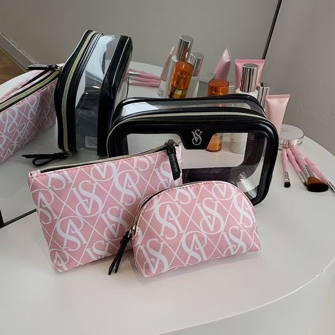 Victoria's Secret Iconic Stripe Pink Travel Trio · WV67261