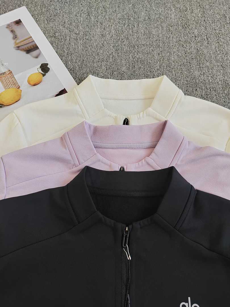 A3489 Alo women top long sleeve open collar — תמונה 5