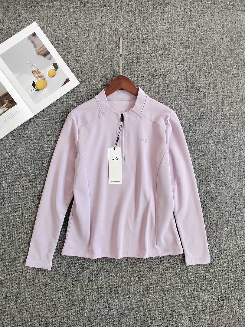 A3489 Alo women top long sleeve open collar — תמונה 10