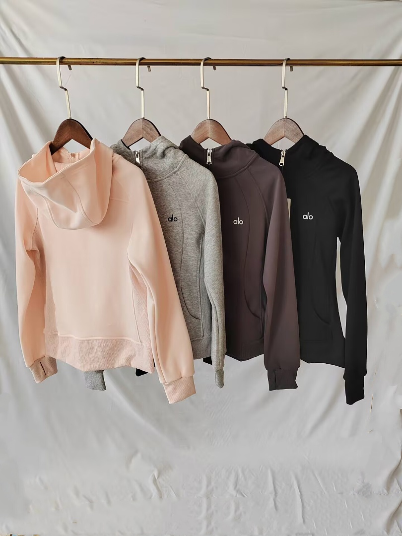A3488 Alo women slim hoodie sweatshirt — תמונה 15