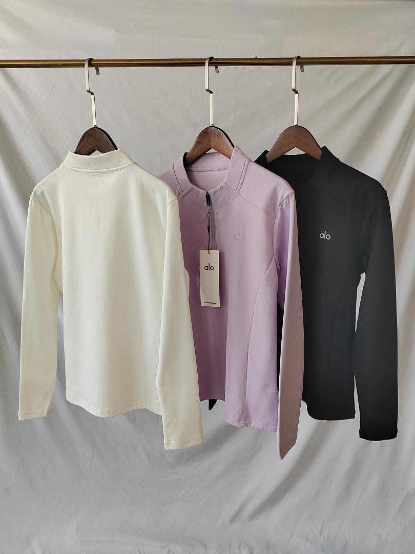 A3489 Alo women top long sleeve open collar — תמונה 15