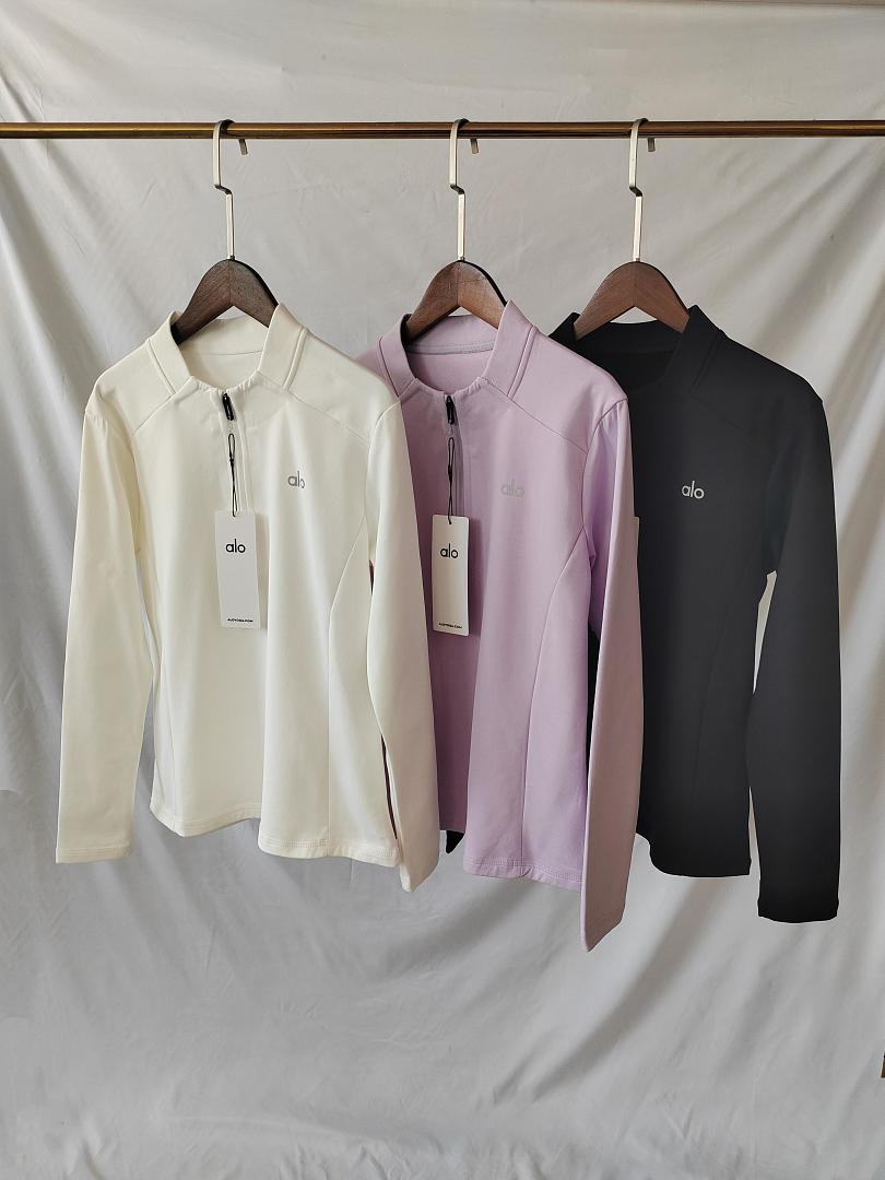 A3489 Alo women top long sleeve open collar — תמונה 7