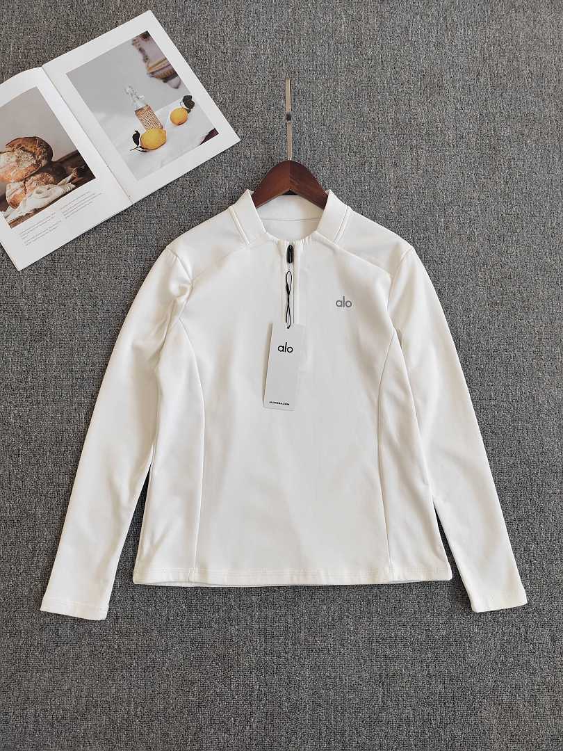 A3489 Alo women top long sleeve open collar — תמונה 8