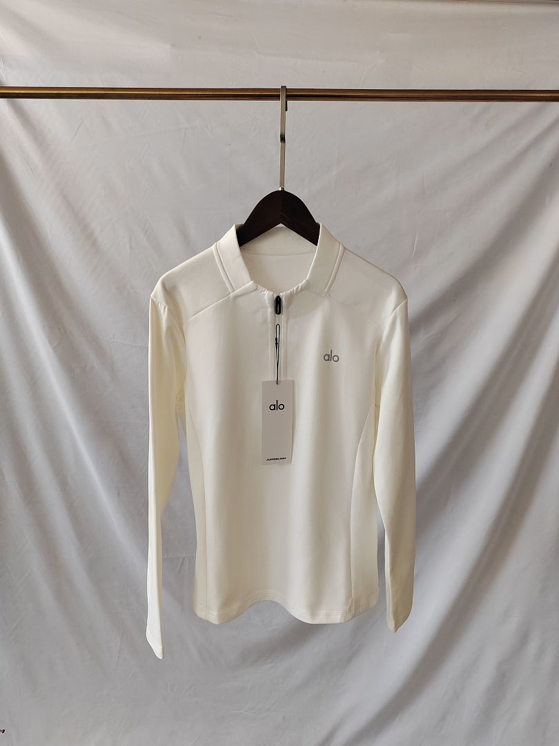 A3489 Alo women top long sleeve open collar — תמונה 11