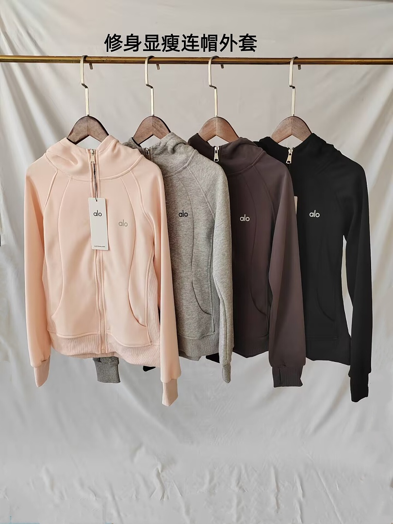 A3488 Alo women slim hoodie sweatshirt — תמונה 10
