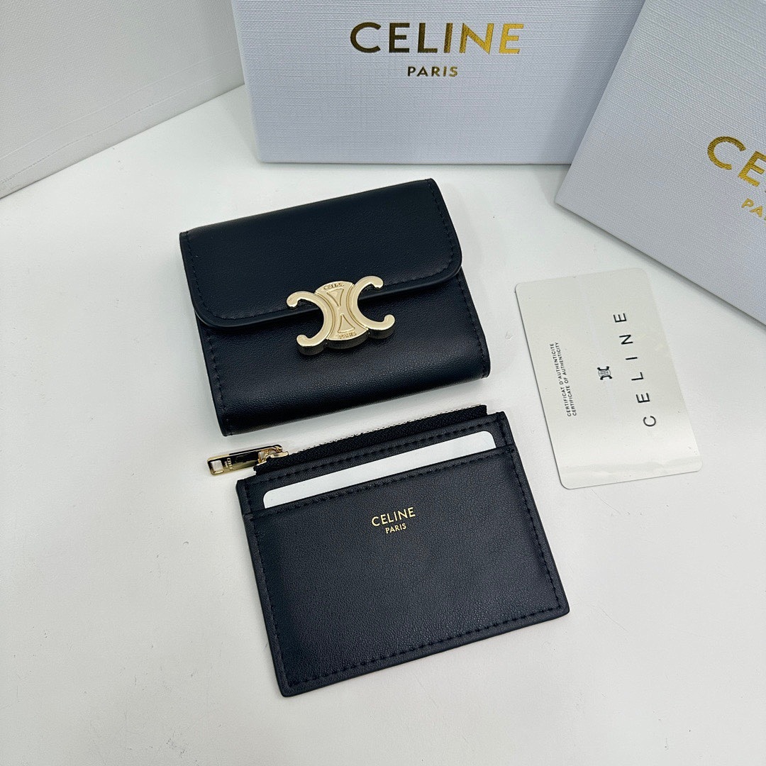 CELINE Triomphe Small Flap Wallet · 5485 — תמונה 12