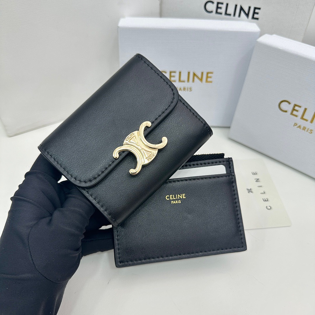 CELINE Triomphe Small Flap Wallet · 5485 — תמונה 13