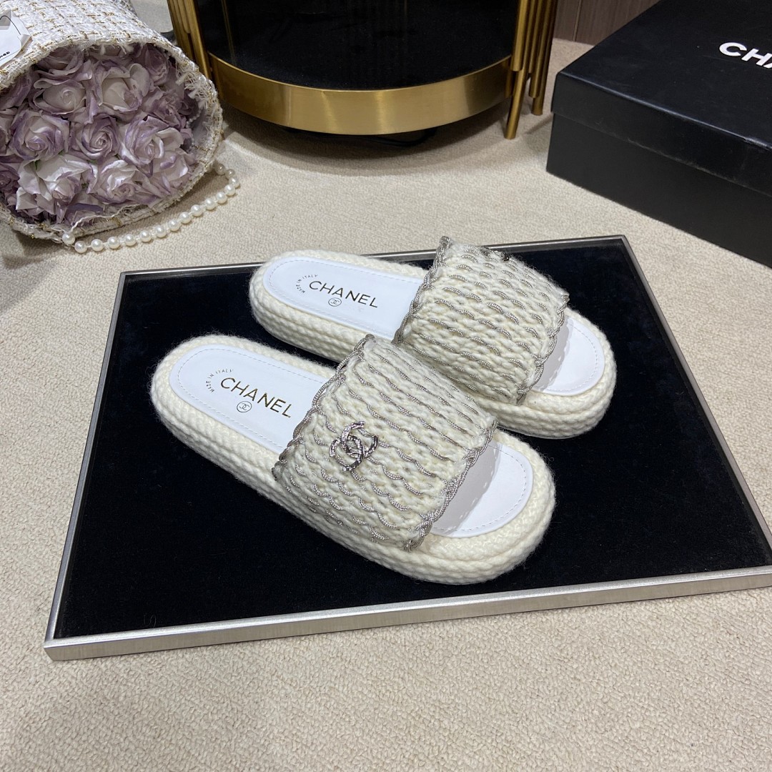 Chanel Cord Braided Chain Slide Sandals · 4756 — תמונה 27