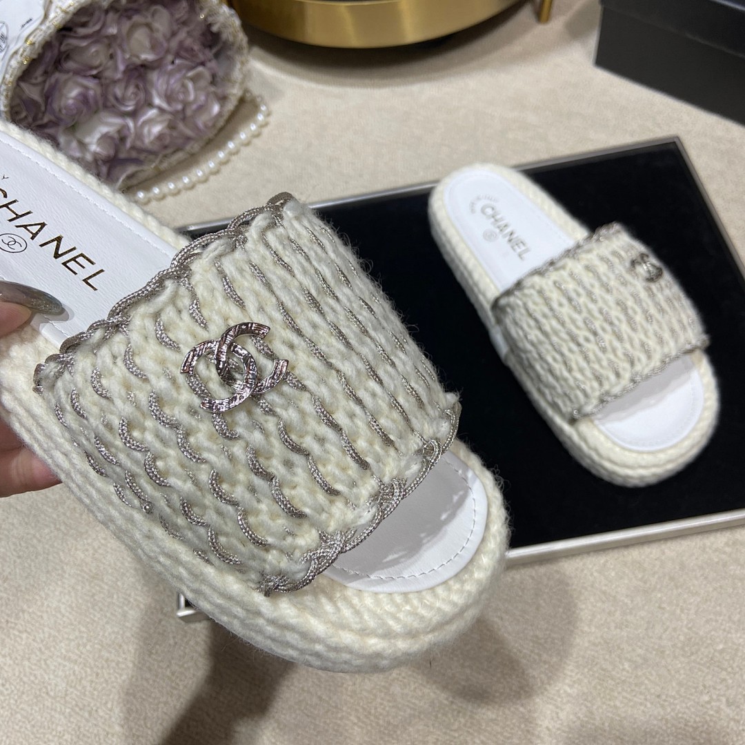 Chanel Cord Braided Chain Slide Sandals · 4756 — תמונה 23
