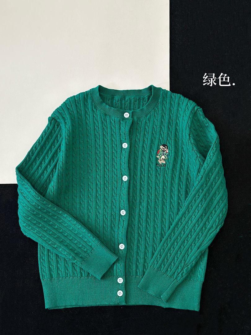 Ralph Lauren Polo Bear Mini-Cable Cotton Cardigan · A3288 — תמונה 36