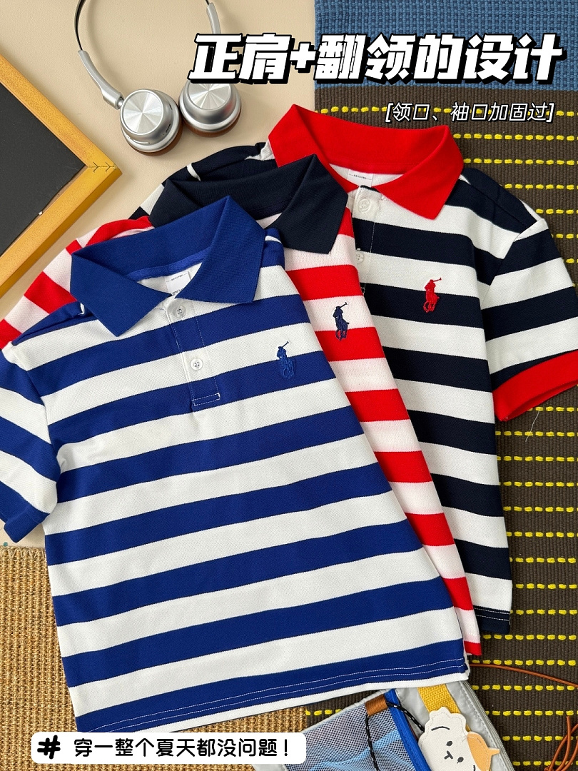 Ralph Lauren Striped Cotton Mesh Polo · A3135 — תמונה 23