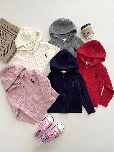 Polo Ralph Lauren Cable Knit Hoodie · A3326
