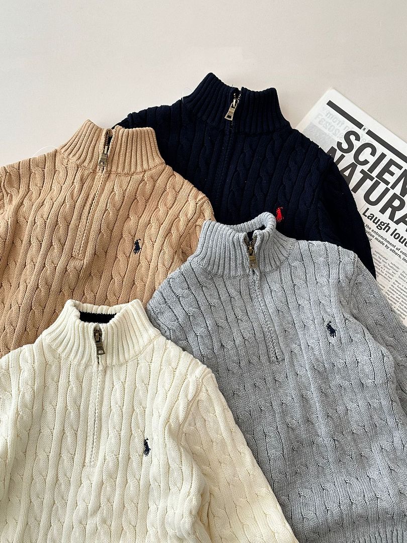 Ralph Lauren Cable-Knit Cotton Quarter-Zip Sweater · A3327 — תמונה 18