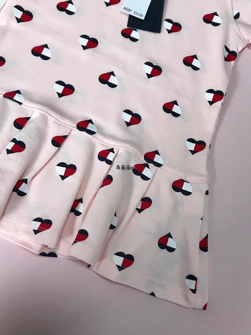 Tommy Hilfiger Heart Logo Pleated Polo Dress · A2398 — תמונה 10
