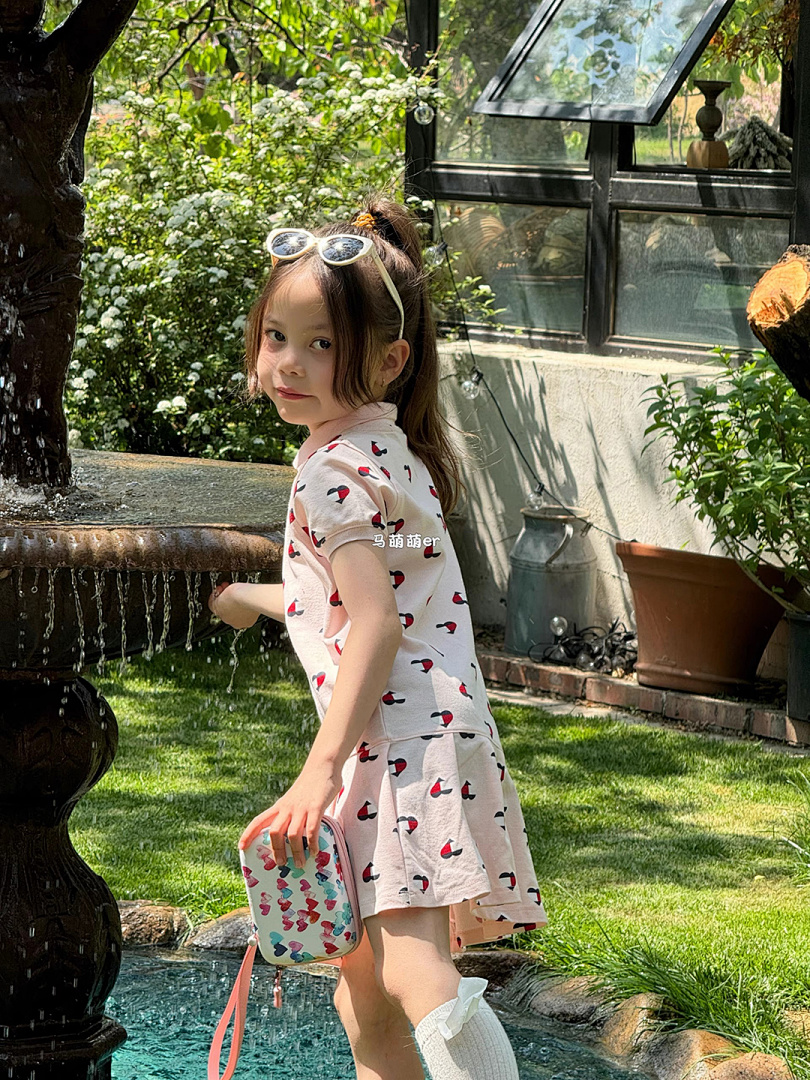 Tommy Hilfiger Heart Logo Pleated Polo Dress · A2398 — תמונה 16