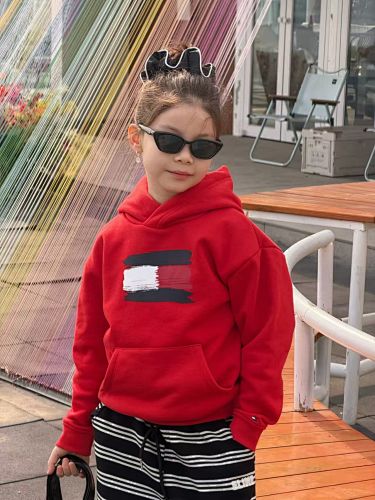 Tommy Hilfiger Paintbrush Flag Hoodie · A2807