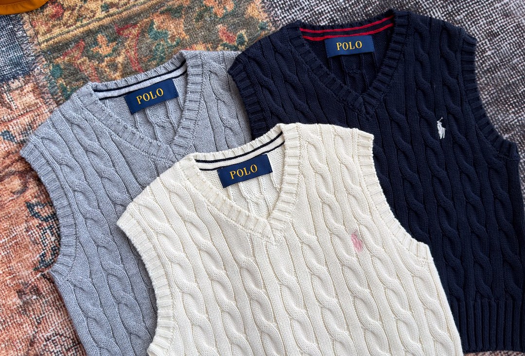 Polo Ralph Lauren Cable-Knit Cotton Sweater Vest · A3331 — תמונה 2