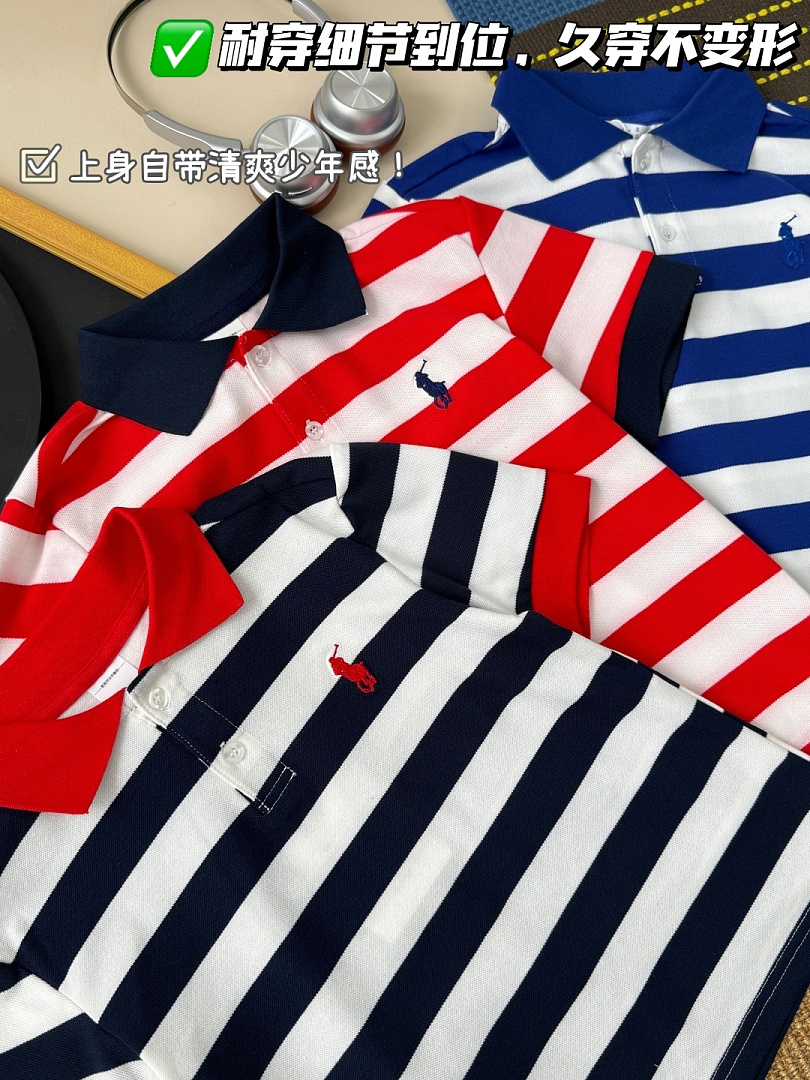Ralph Lauren Striped Cotton Mesh Polo · A3135 — תמונה 20