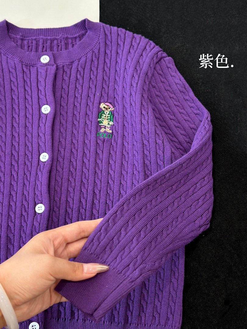Ralph Lauren Polo Bear Mini-Cable Cotton Cardigan · A3288 — תמונה 38