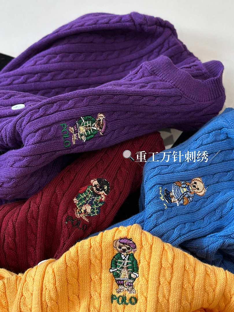 Ralph Lauren Polo Bear Mini-Cable Cotton Cardigan · A3288 — תמונה 6