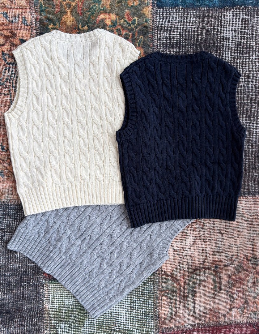 Polo Ralph Lauren Cable-Knit Cotton Sweater Vest · A3331 — תמונה 5