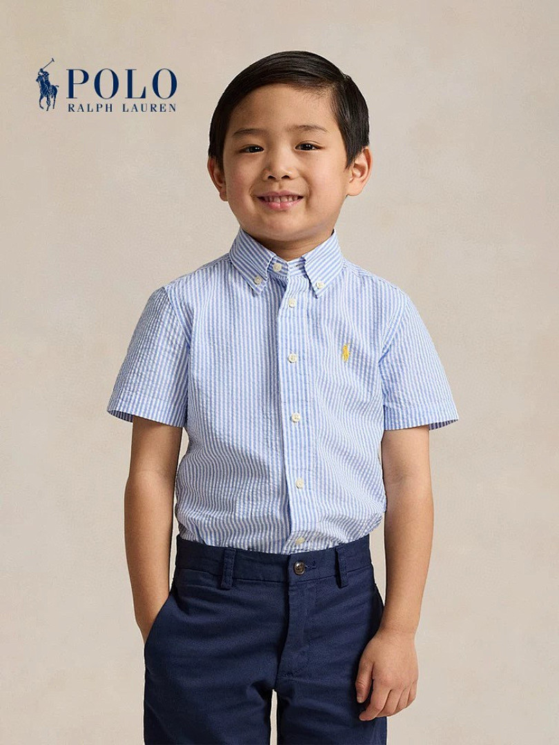 Ralph Lauren Striped Cotton Seersucker Shirt · A3007 — תמונה 39