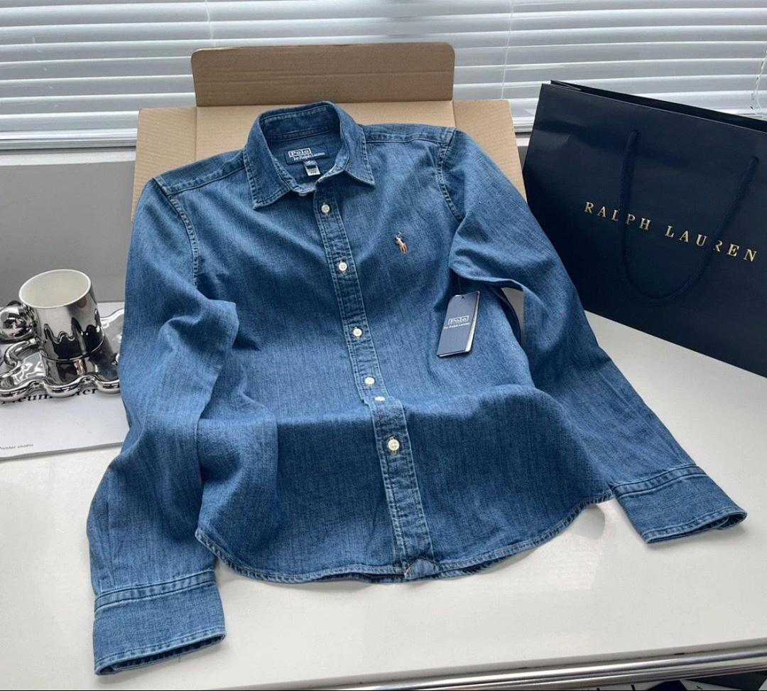 Ralph Lauren Denim Polo Pony Shirt · A2595 — תמונה 24