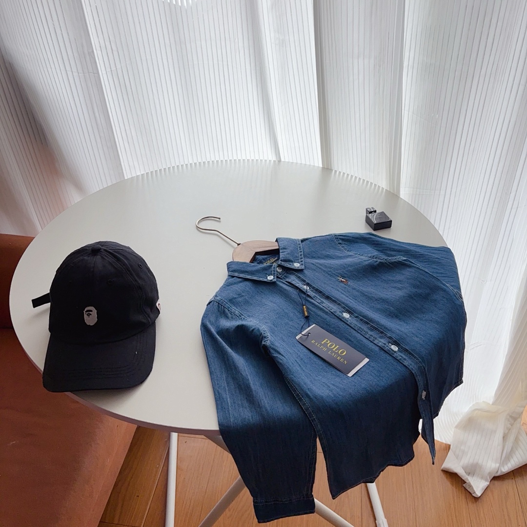 Ralph Lauren Denim Polo Pony Shirt · A2595 — תמונה 19