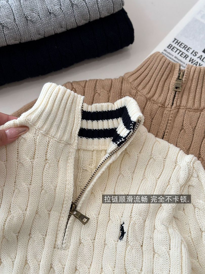 Ralph Lauren Cable-Knit Cotton Quarter-Zip Sweater · A3327 — תמונה 14