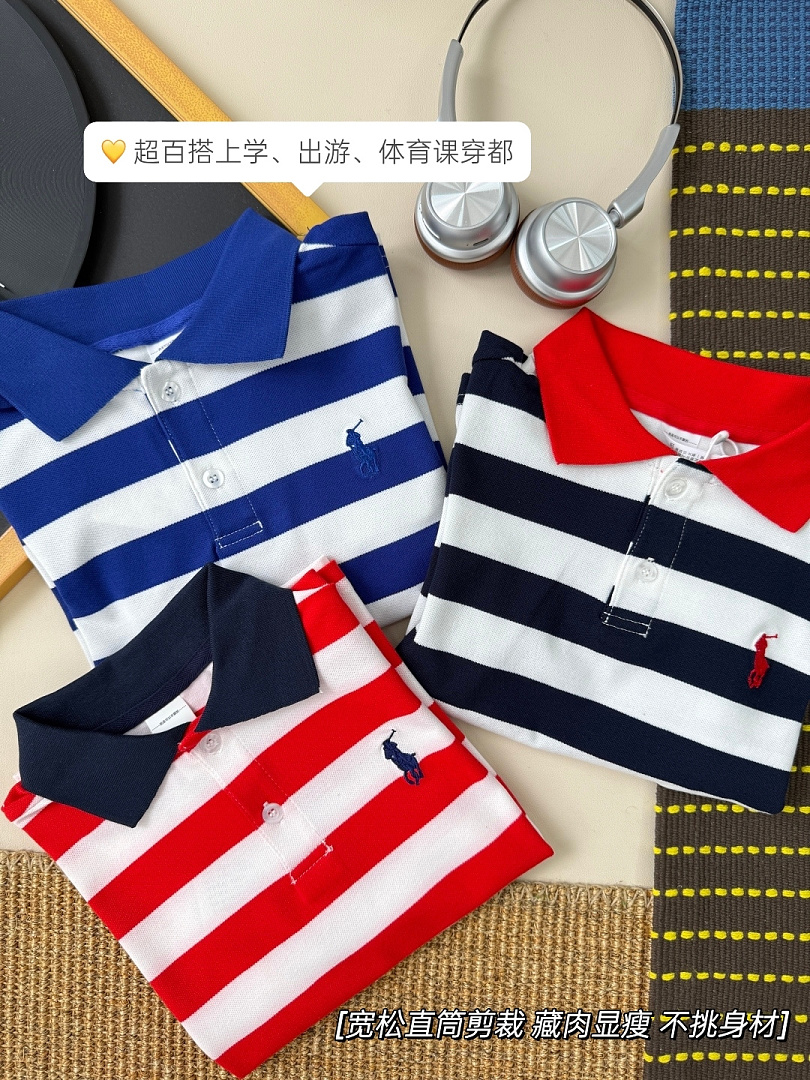 Ralph Lauren Striped Cotton Mesh Polo · A3135 — תמונה 19
