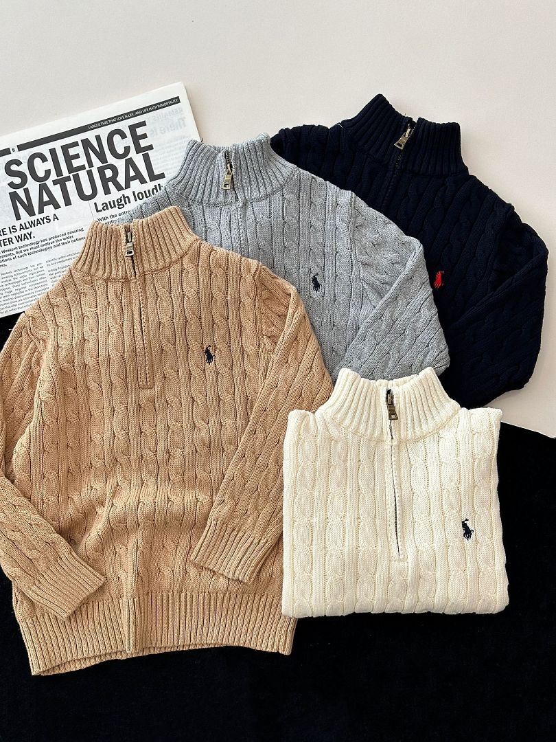 Ralph Lauren Cable-Knit Cotton Quarter-Zip Sweater · A3327 — תמונה 20