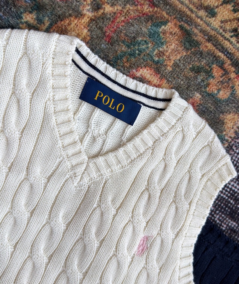 Polo Ralph Lauren Cable-Knit Cotton Sweater Vest · A3331 — תמונה 3