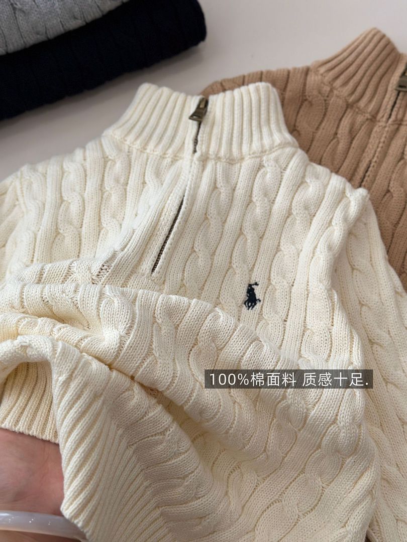 Ralph Lauren Cable-Knit Cotton Quarter-Zip Sweater · A3327 — תמונה 12