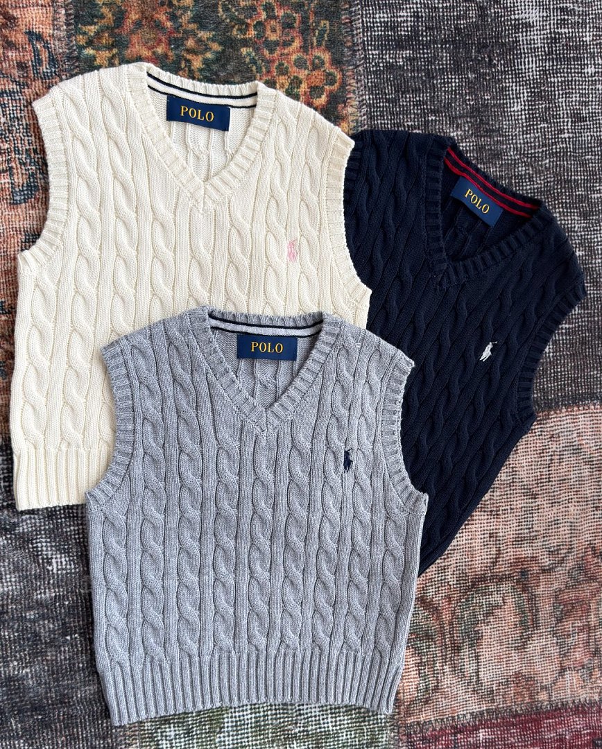Polo Ralph Lauren Cable-Knit Cotton Sweater Vest · A3331 — תמונה 7