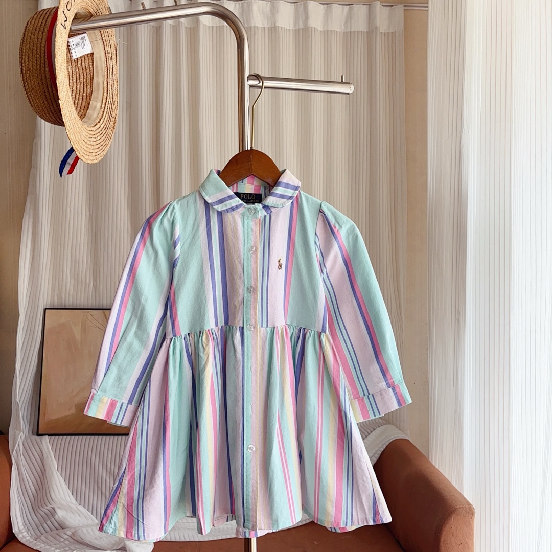 Ralph Lauren Louella Fun Day Striped Shirtdress · A2984