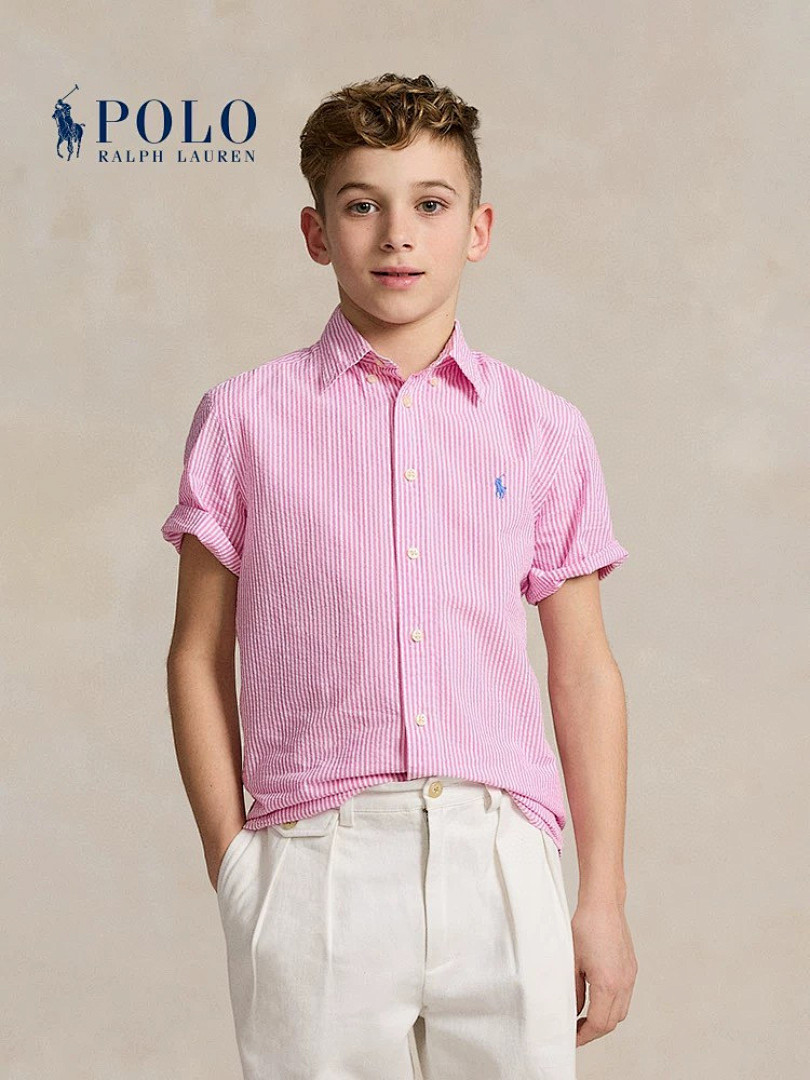 Ralph Lauren Striped Cotton Seersucker Shirt · A3007 — תמונה 44