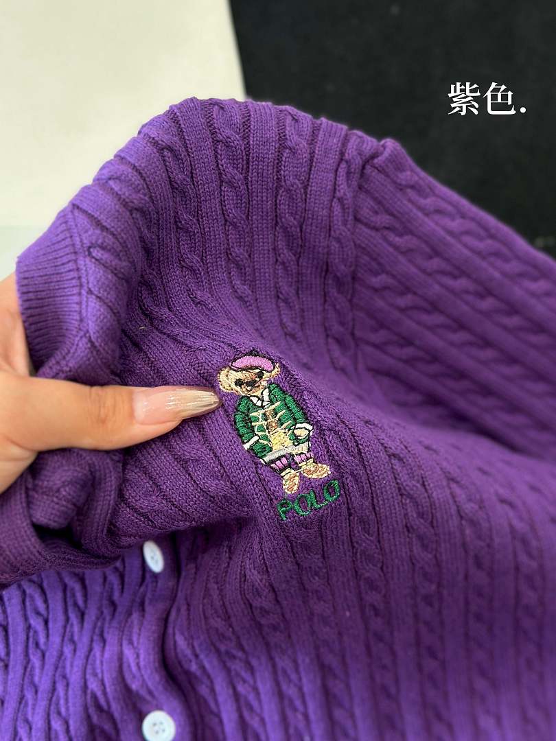 Ralph Lauren Polo Bear Mini-Cable Cotton Cardigan · A3288 — תמונה 37