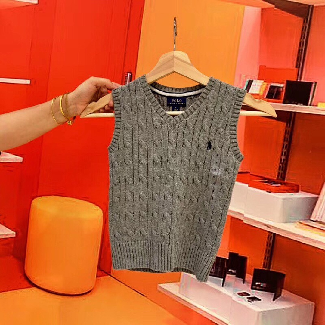 Ralph Lauren Cable-Knit Cotton Sweater Vest · A845 — תמונה 9