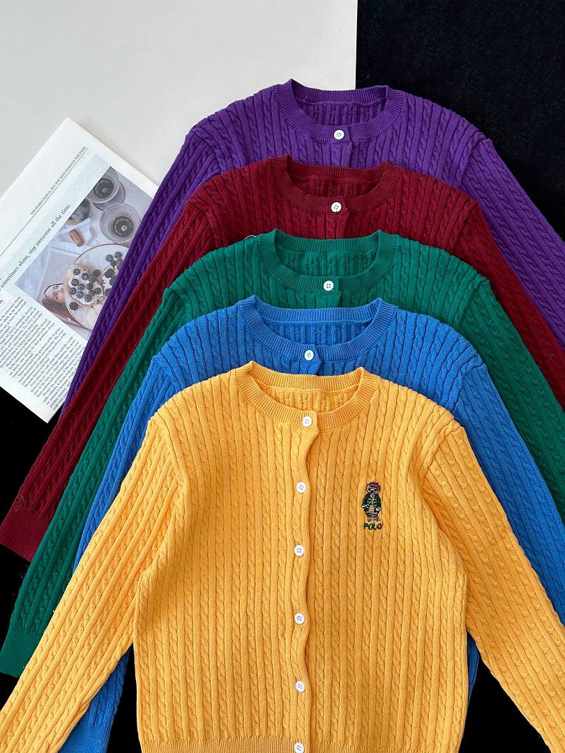 Ralph Lauren Polo Bear Mini-Cable Cotton Cardigan · A3288 — תמונה 54